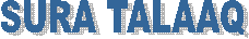  SURA TALAAQ
